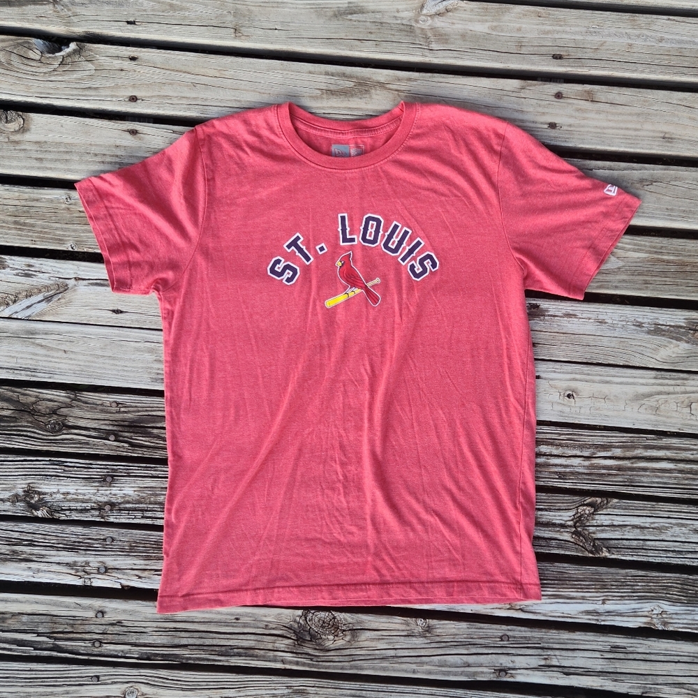 St. Louis Cardinals Red Baseball T-Shirt Large New Era Soft Comfy